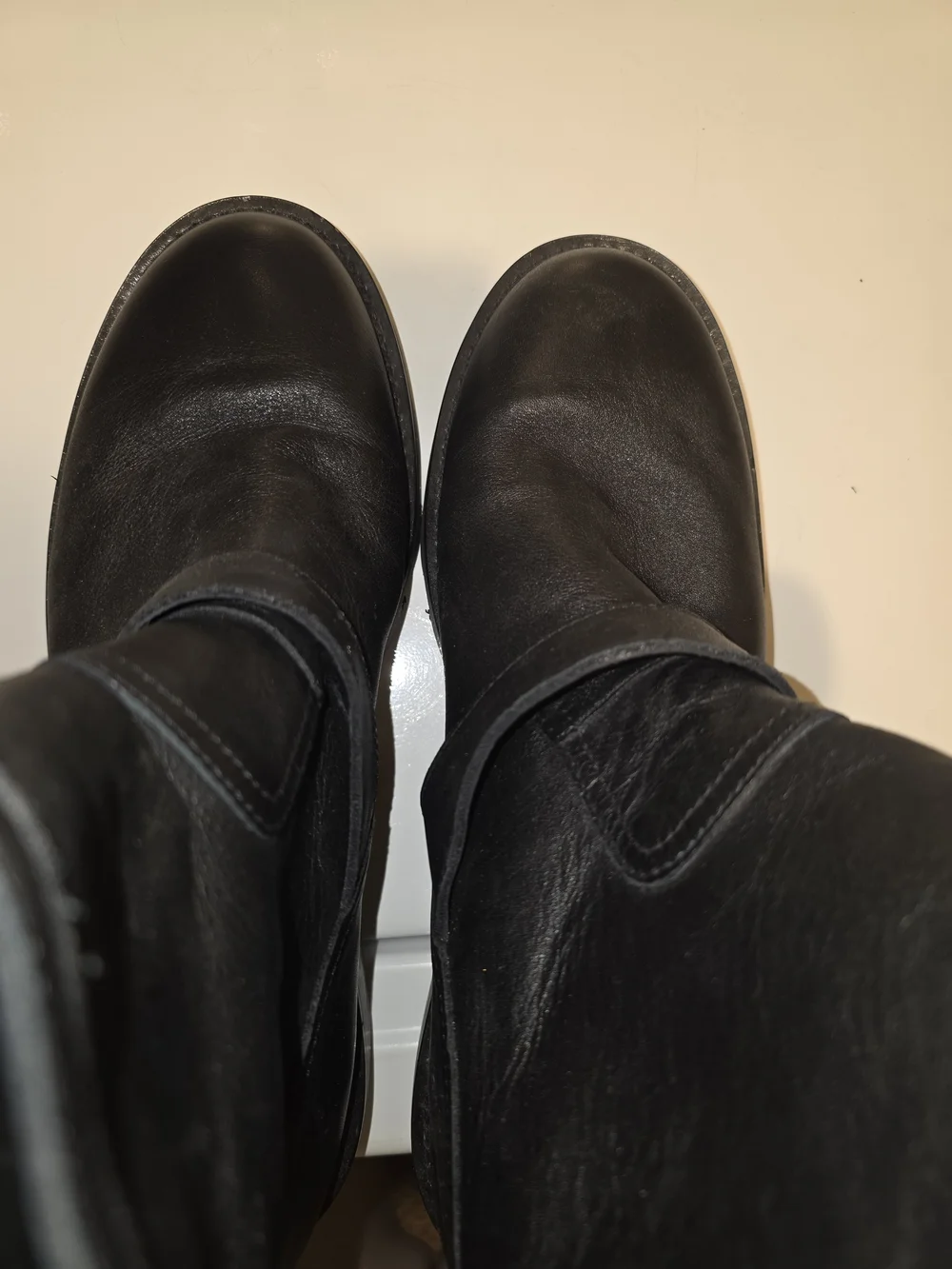 Banana Republic Black Leather Buckle Ankle Booties